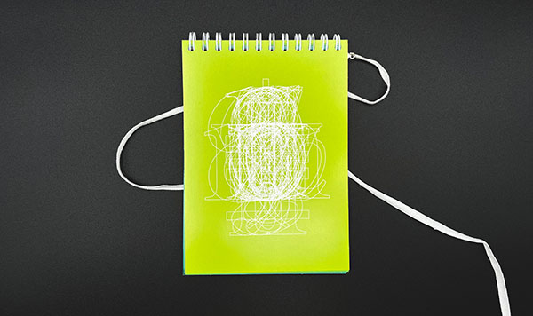 Seite mit einer Illustration von Buchstaben