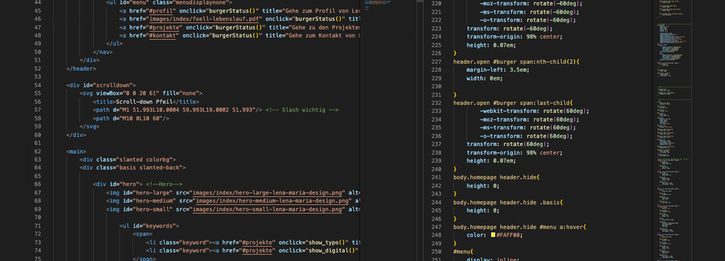 Screenshot des Codes aus Visual Code